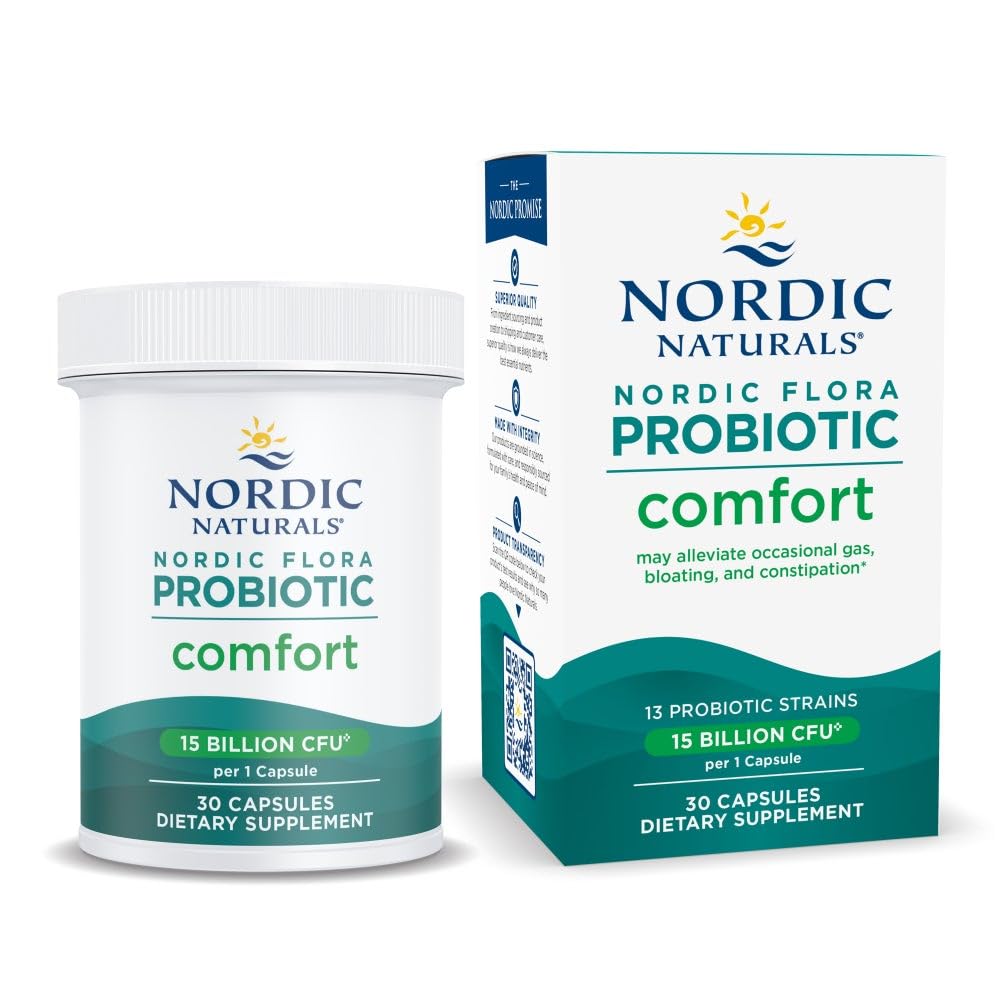 Nordic Naturals Nordic Flora Probiotic Comfort bottle with capsules for daily digestive support