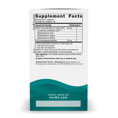 Nordic Naturals Nordic Flora Probiotic Daily bottle back explains ingredients and purity