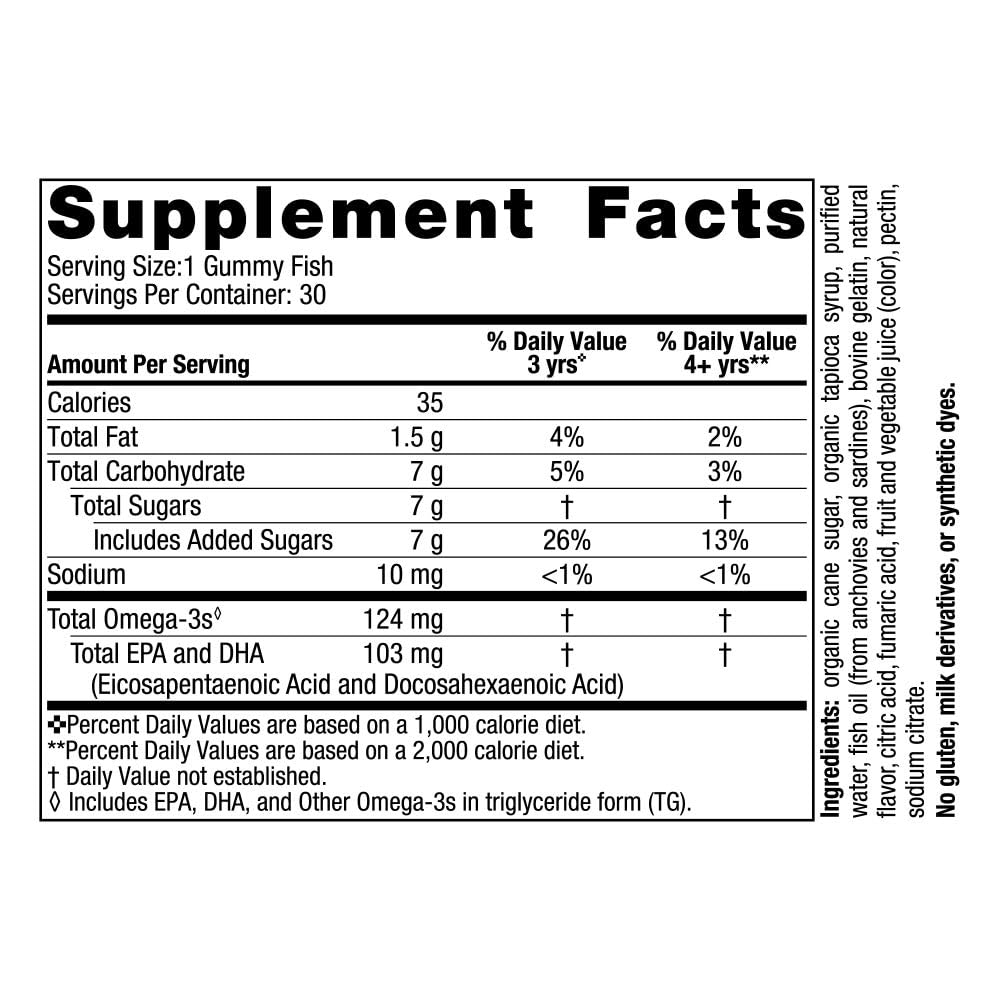Nordic Naturals Omega-3 Gummy Fish Tangerine serving pose highlighting convenient daily use.