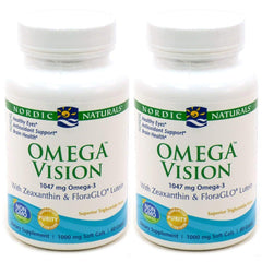 Nordic Naturals Omega Vision lemon bottle supports eye health with lutein and zeaxanthin