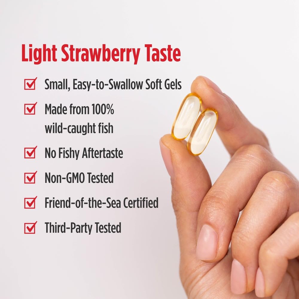 Cap and soft gels shown for simple daily routine.