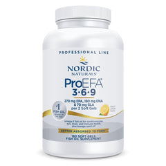 Nordic Naturals ProEFA 3-6-9 lemon bottle front – supports healthy skin and mood