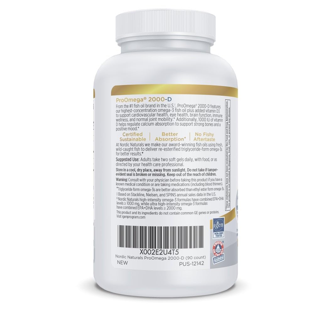 Nordic Naturals ProOmega 2000-D Lemon bottle pour quick and easy dosing.