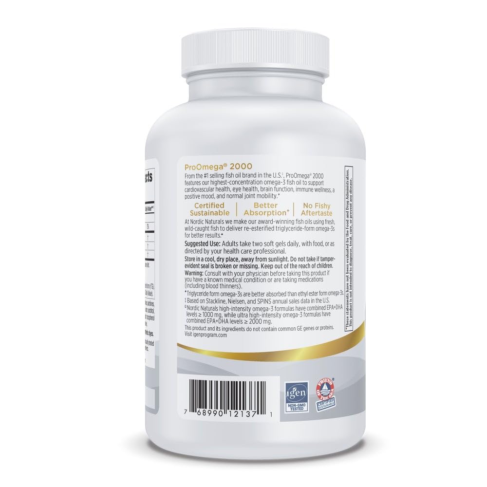 Nordic Naturals ProOmega 2000 lemon bottle pour highlights purity and fresh, lemon aroma.