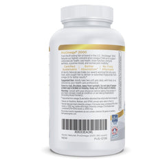 Close-up on lemon-labeled bottle highlighting high-purity non-GMO omega-3 nutrition