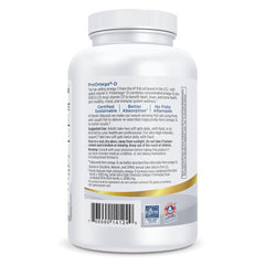 ProOmega-D label detail highlights non-GMO and dairy-free formula.