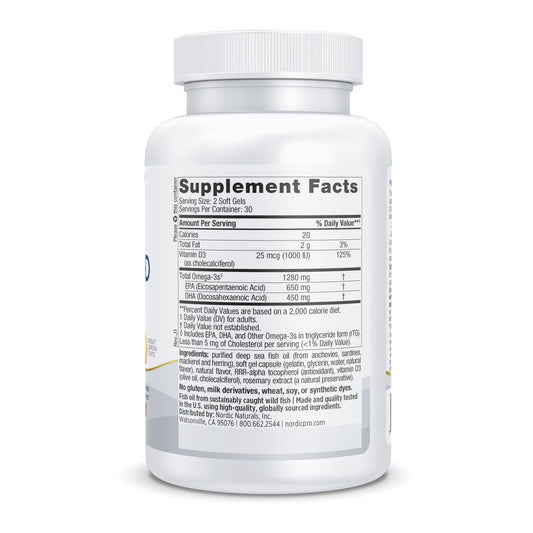 Nordic Naturals ProOmega-D softgels provide a convenient daily source of EPA and DHA.