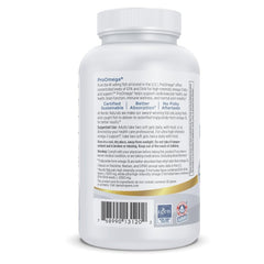 Nordic Naturals ProOmega lemon bottle close-up emphasizing purity and non-GMO ingredients