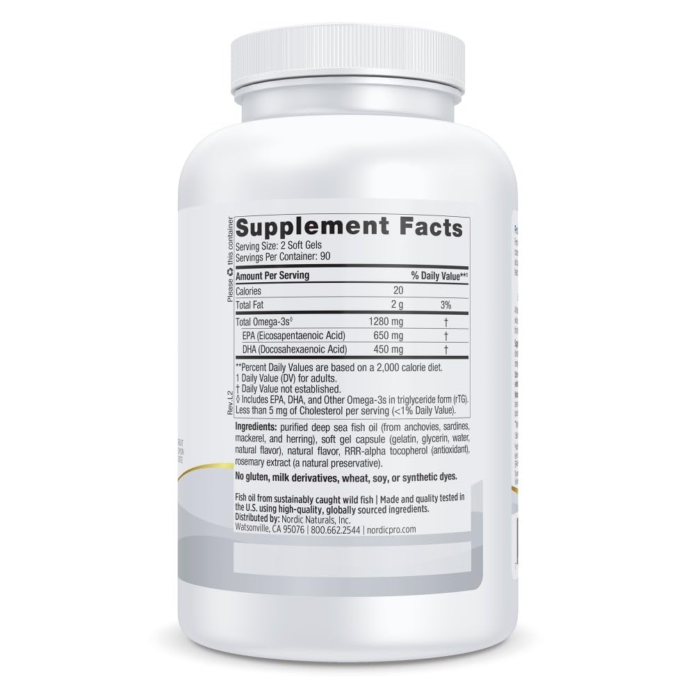 Nordic Naturals ProOmega lemon soft gels closeup, highlighting lemon flavor and EPA/DHA