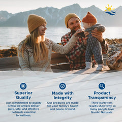 Sustainable and ethical innovation branding on Nordic Naturals packaging