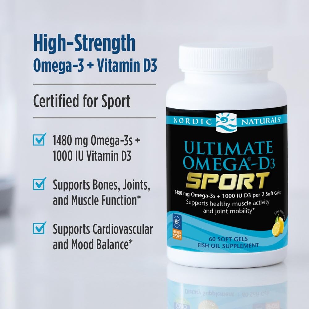 Nordic Naturals Ultimate Omega-D3 Sport lemon sample suggesting fresh lemon flavor