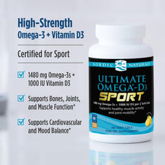 Nordic Naturals Ultimate Omega-D3 Sport lemon sample suggesting fresh lemon flavor