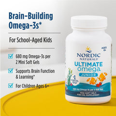 Nordic Naturals Ultimate Omega Jr. dosing guide and kid-friendly packaging.