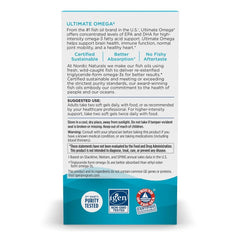 Nordic Naturals Ultimate Omega label close-up showing non-GMO purity