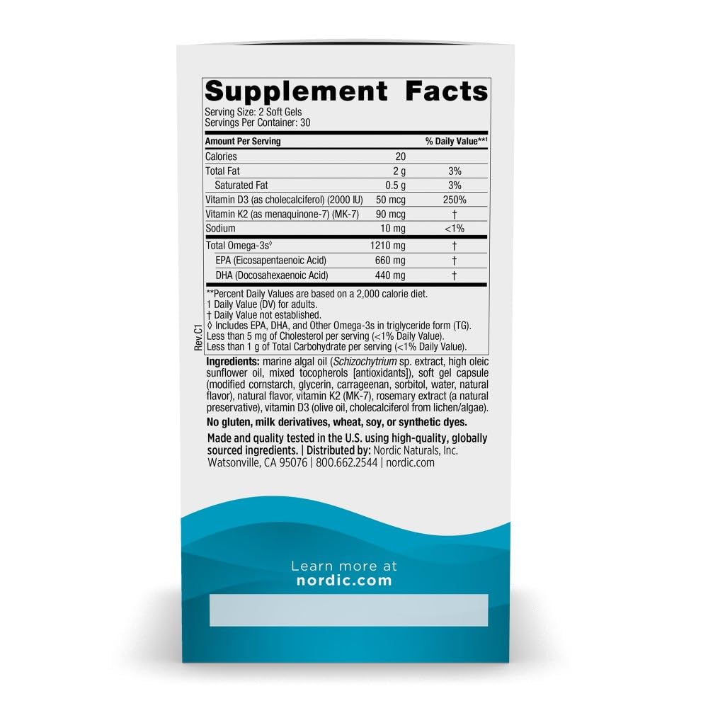 Nordic Naturals Ultimate Omega Plant-Based soft gels close-up for easy daily intake