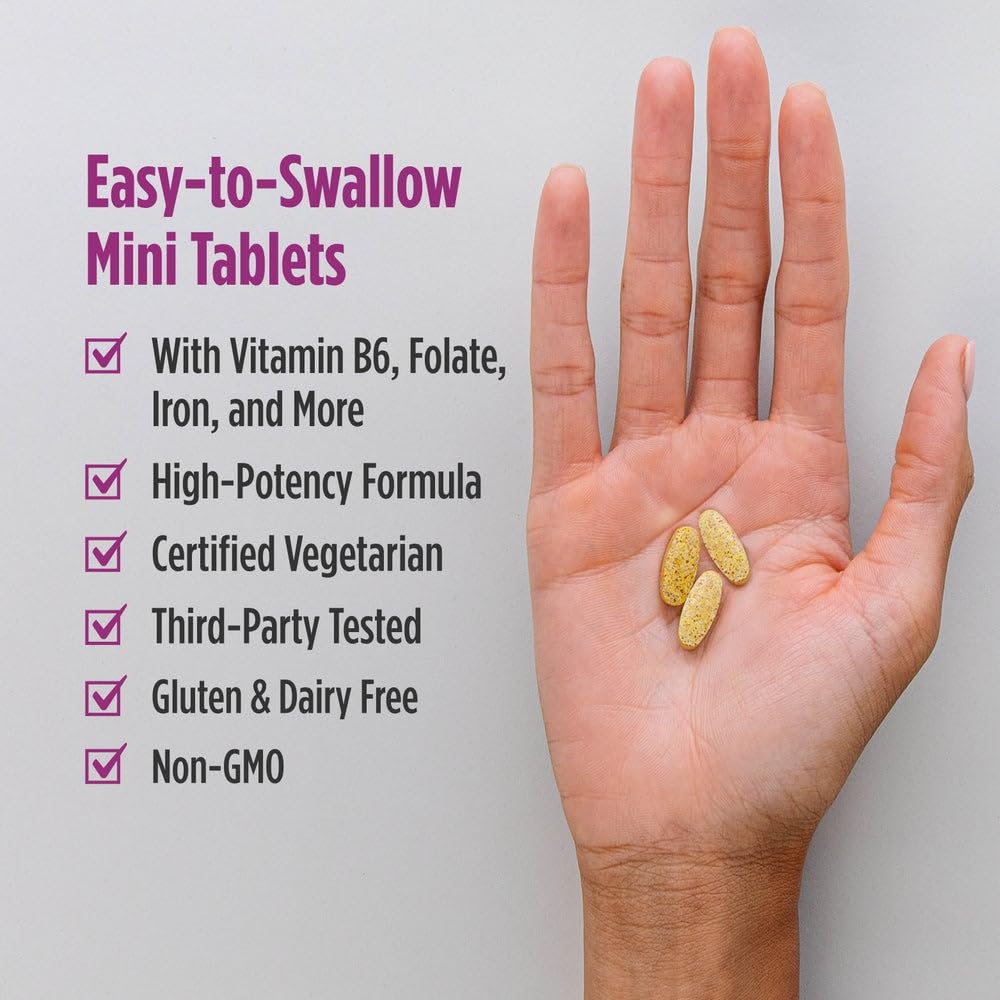 Nordic Naturals Vegetarian Prenatal Minis third-party tested seal close-up reinforces purity.