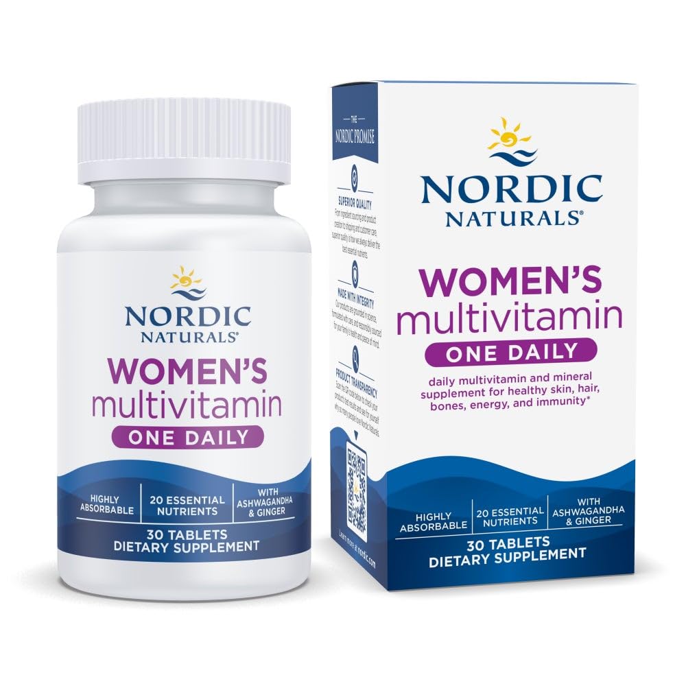 Nordic Naturals Women's Multivitamin One Daily bottle-front shows product branding and packaging for daily use.
