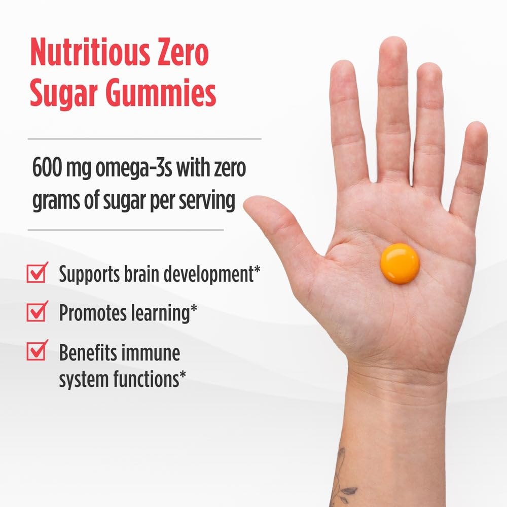 Nordic Naturals Zero Sugar Children's DHA Gummies gluten-free and dairy-free packaging benefit.