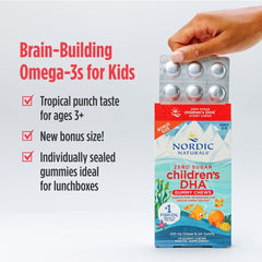 Nordic Naturals Zero Sugar Children's DHA Gummies third-party testing label signals quality.