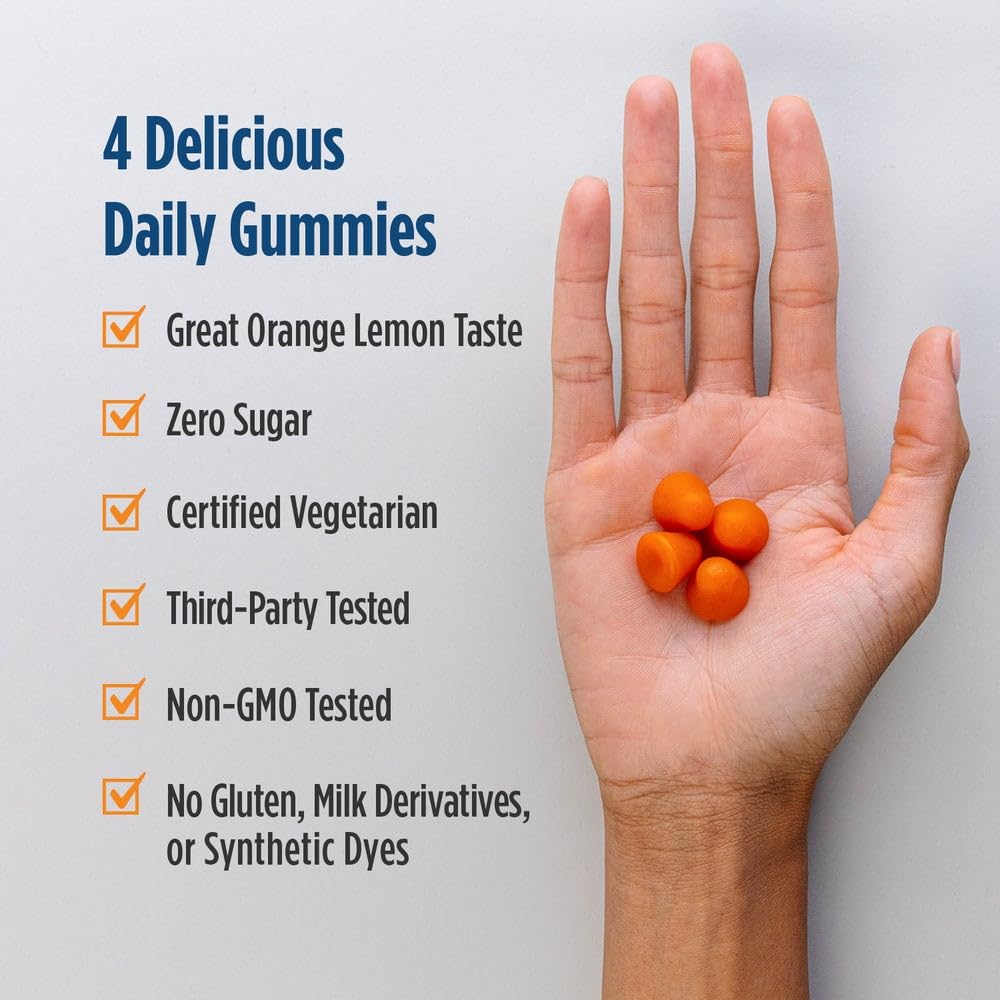 Ingredients label and non-GMO purity seal on Nordic Naturals gummies