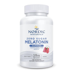 Nordic Naturals Zero Sugar Melatonin Gummies Raspberry bottle front for restful sleep support