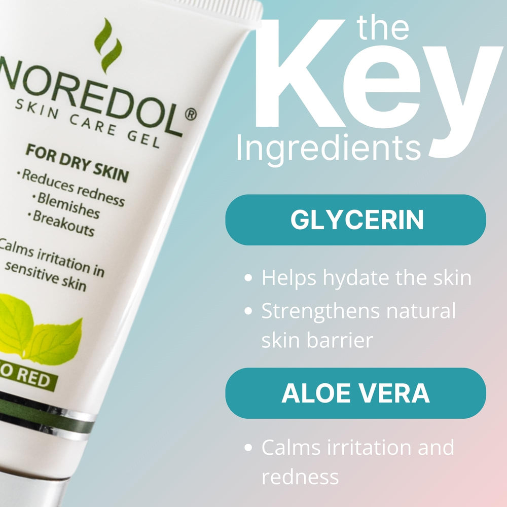 Noredol Skin Care Gel fragrance-free, gentle enough for daily use on rosacea-prone skin