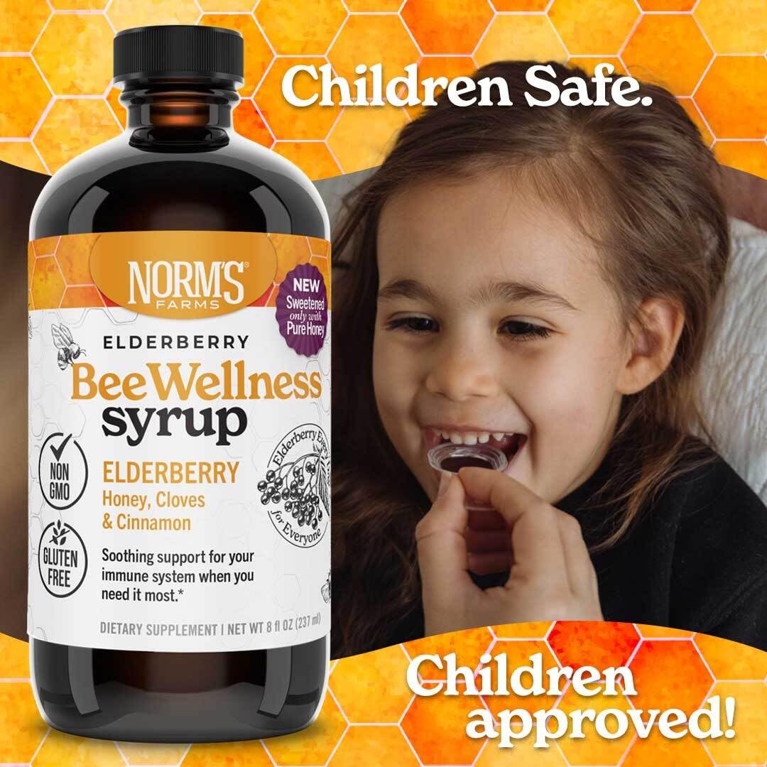 Norm's Farms BeeWellness elderberry syrup with cinnamon and cloves aroma