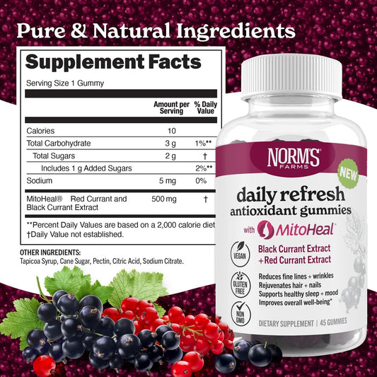 Norm's Farms MitoHeal red and black currants for antioxidant support