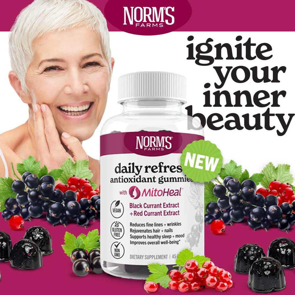 Norm's Farms USA-made elderberry gummies bottle
