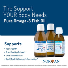 Orange-flavor pour from NORSAN Fisk Kids, ideal for tasty daily omega-3.