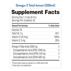 NORSAN Omega-3 Total Lemon pour demonstrates easy dosage for meals and smoothies.