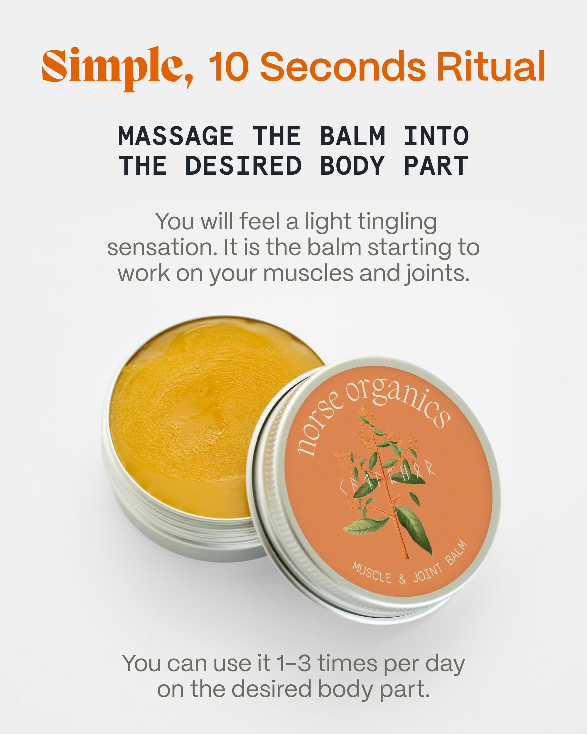 Norse Organics beeswax-texture closeup highlights rich, fast-absorbing consistency.