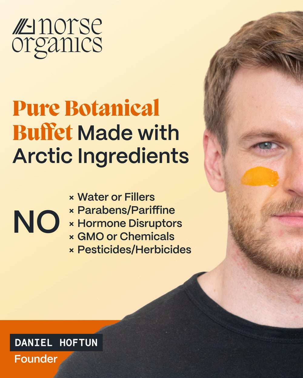 Norse Organics Pimple Scars Balm 2.0 packaging with natural Arctic herbs