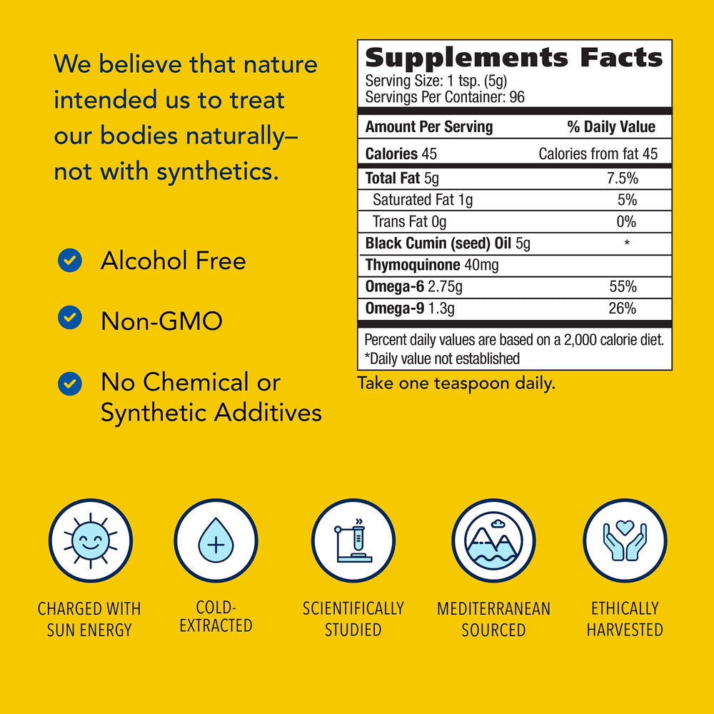 Glass bottle on counter demonstrates premium, non-GMO formulation.