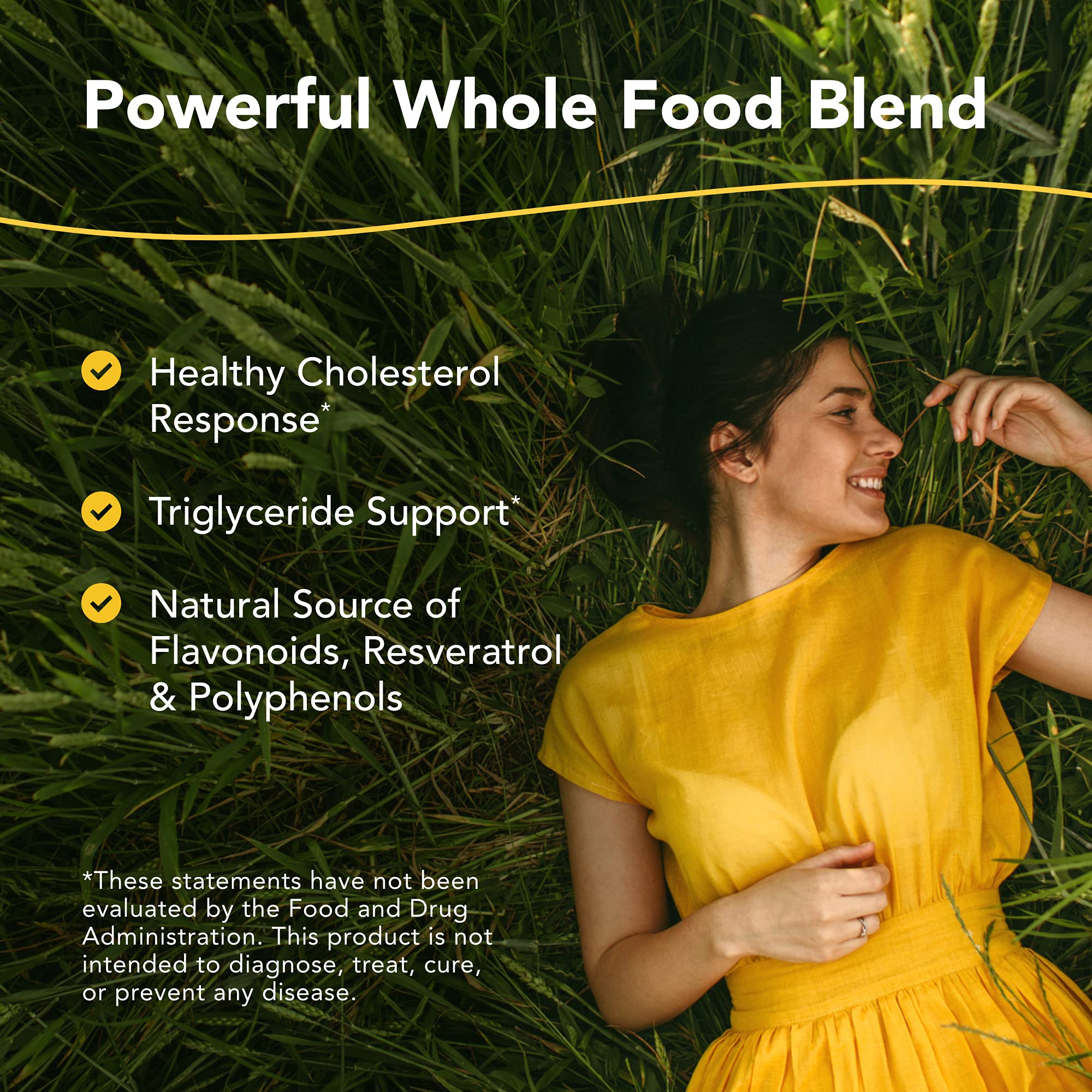 Cholestamin capsules packaging showing the whole-food blend for daily wellness.