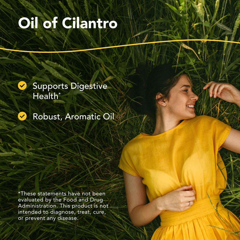 Cilantrol dropper dispenses drops for easy digestion support.