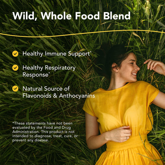Close-up of Elder-C capsules by North American Herb & Spice for daily wellness.