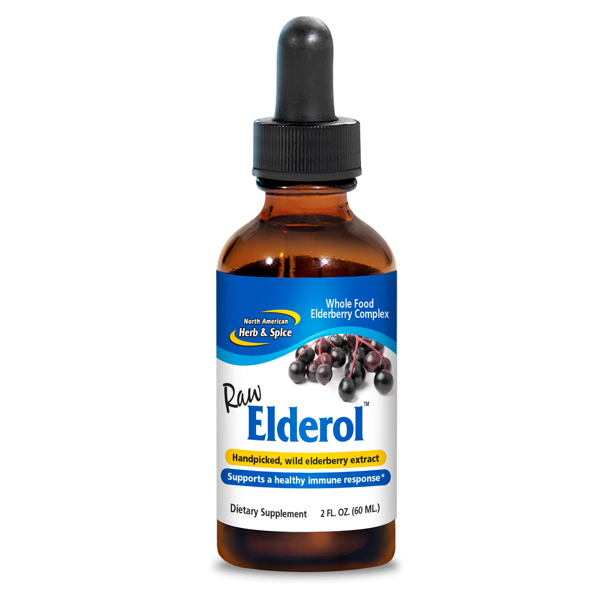 Elderol bottle shows elderberry extract for daily immune support.
