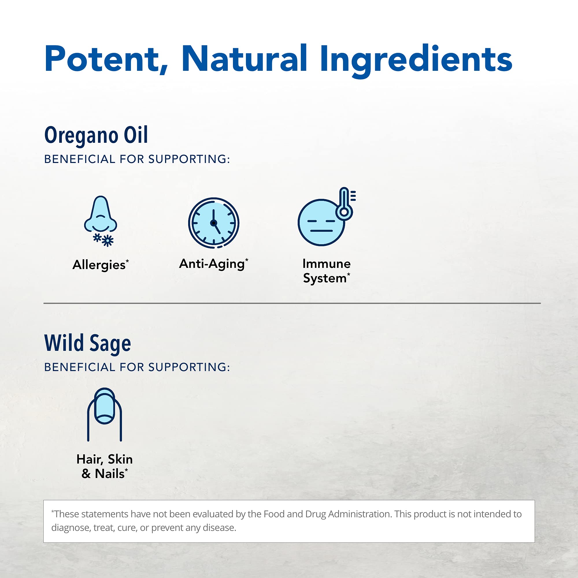 Fung-E-Clenz label closeup highlighting the wild oregano blend for versatile use