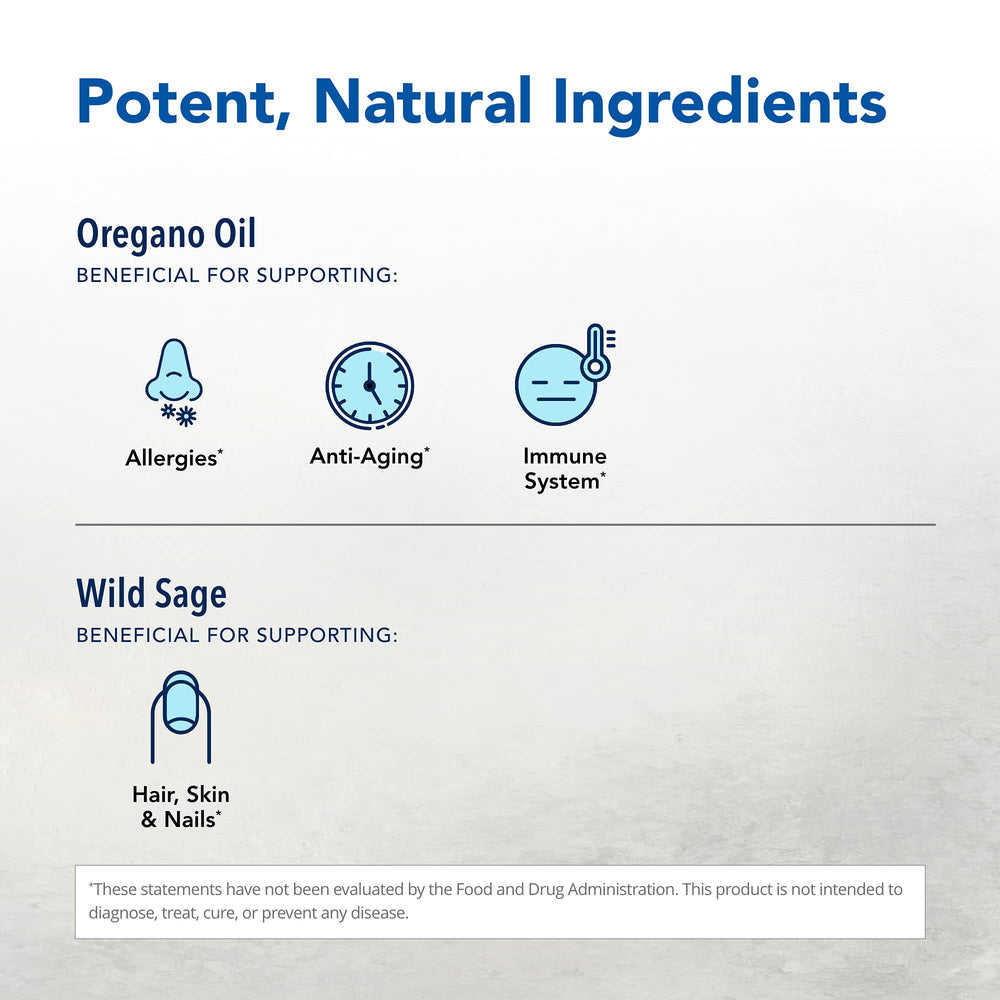 Fung-E-Clenz label closeup highlighting the wild oregano blend for versatile use