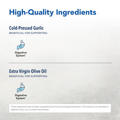 Garlex label highlights coriander, basil, and oregano P73 for layered aroma.