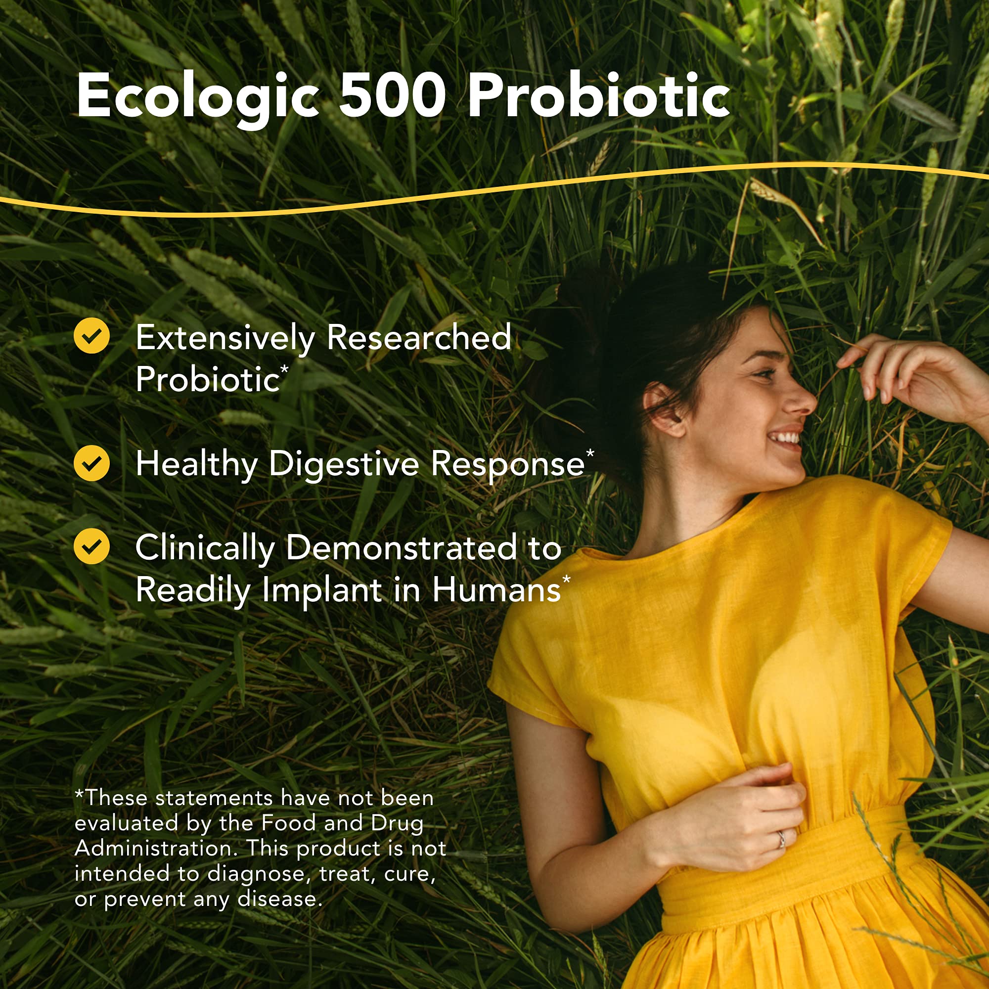 Health-Bac bottle closeup reveals capsule texture and nightly use for digestion