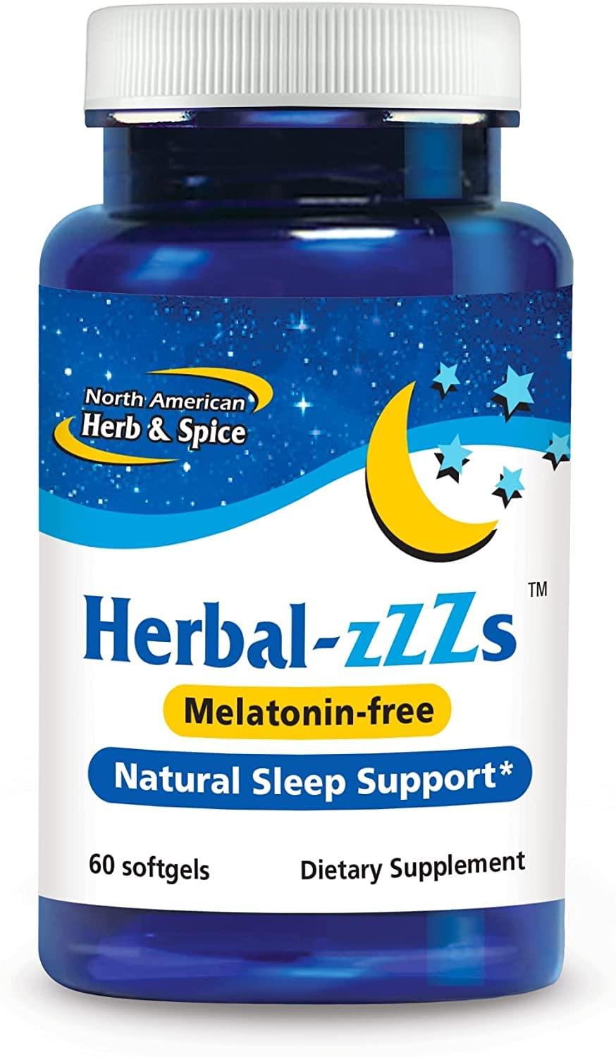 North American Herb & Spice Herbal-zzZs bottle supports natural sleep.