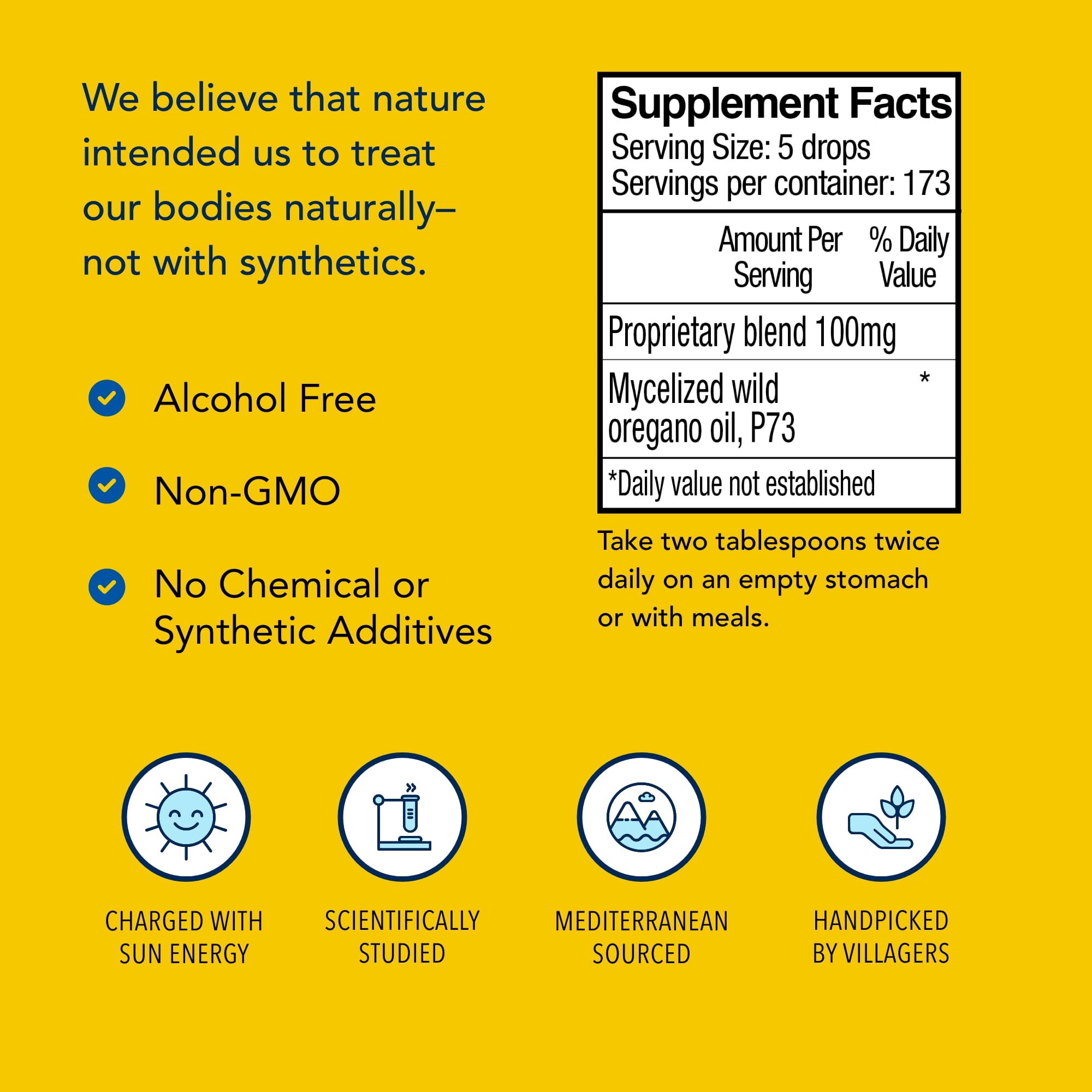 NORTH AMERICAN HERB & SPICE Non-GMO label highlighting clean sourcing.