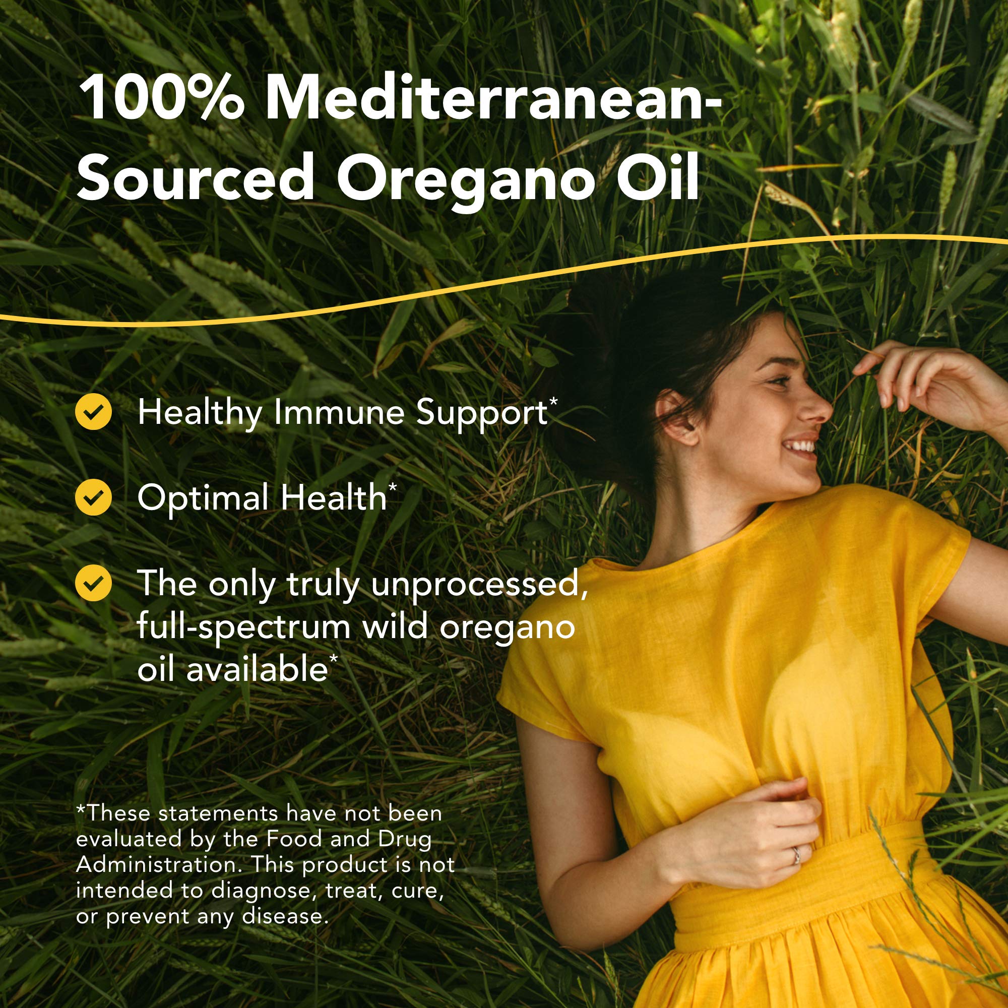 Oreganol P73 bottle closeup emphasizing pure wild oregano oil for daily wellness.