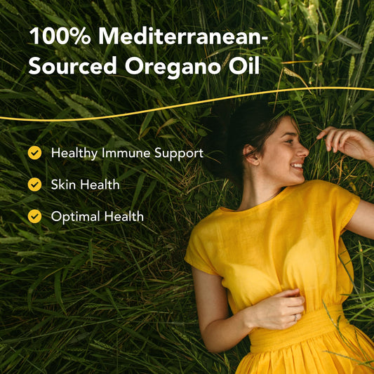 Close-up of Oreganol P73 capsules for a convenient daily supplement.