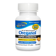 North American Herb & Spice Oreganol P73 bottle shows wild oregano oil for daily wellness