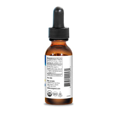 Close-up of Oreganol P73 label highlighting wild organic oregano oil