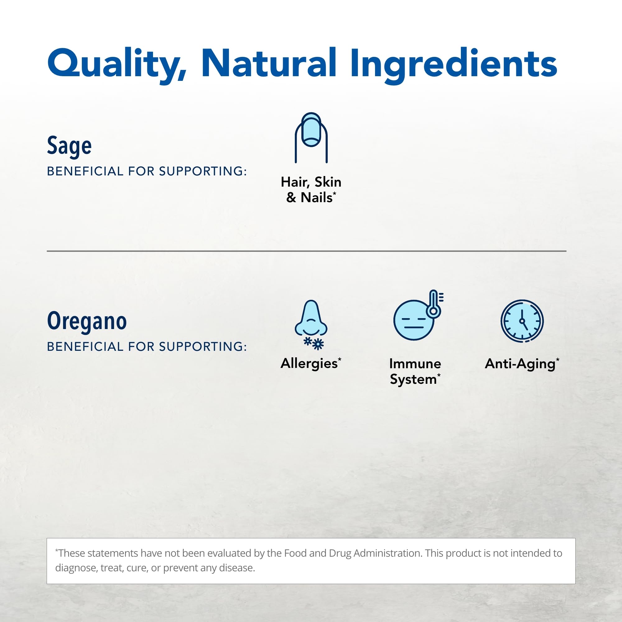OregaRESP ingredients list showing wild oregano and sage oils.
