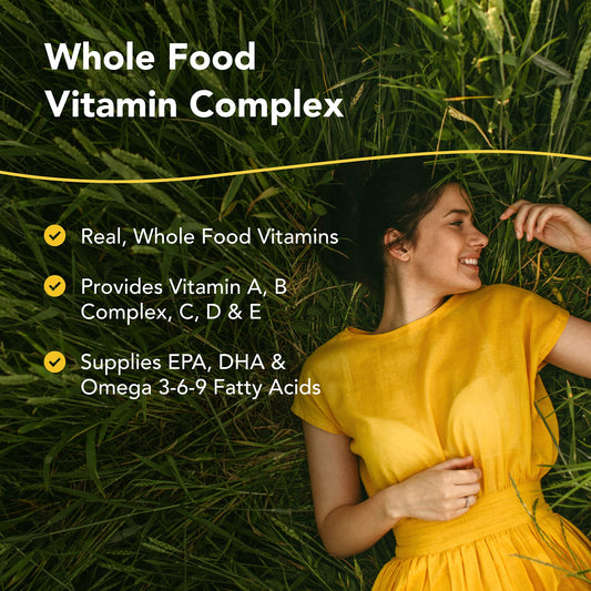 Close-up of Purely Pak capsules highlighting easy-to-absorb whole food vitamins